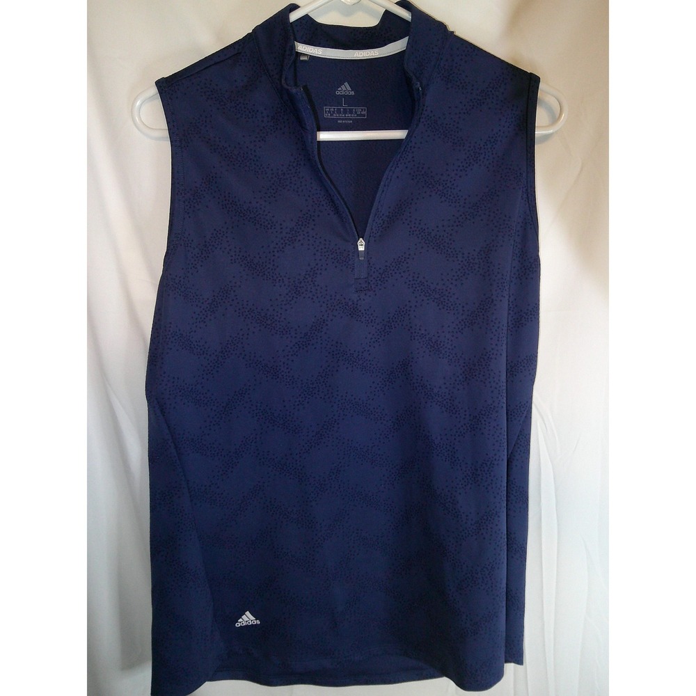 Adidas Golf‎ Shirt Sleeveless 1/4 Zip Athletic Training Activewear Large